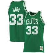 Mitchell & Ness Men's Larry Bird Kelly Green Boston Celtics Big & Tall Hardwood Classics Jersey