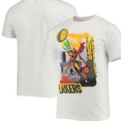 NBA x McFlyy Men's NBA x McFlyy White Los Angeles Lakers Identify Artist Series T-Shirt