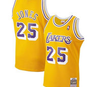 Mitchell & Ness Men's Ed Jones Gold Los Angeles Lakers Hardwood Classics Swingman Jersey