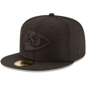 New Era Men's Kansas City Chiefs Black on Black 59FIFTY Fitted Hat