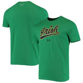 Under Armour Men's Kelly Green Notre Dame Fighting Irish Wordmark Logo Performance Cotton T-Shirt