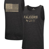 Colosseum Men's Heathered Black Air Force Falcons Military Appreciation OHT Transport Tank Top
