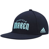 adidas Men's Deep Sea Blue Seattle Kraken Team Snapback Hat