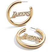 BaubleBar Women's Gold Los Angeles Lakers Logo Hoop Earrings