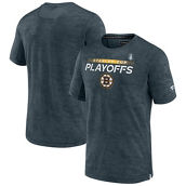 Fanatics Branded Men's Charcoal Boston Bruins Authentic Pro 2022 Stanley Cup Playoffs T-Shirt