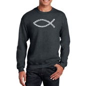 LA Pop Art Men's Word Art Crewneck Sweatshirt - Jesus Loves You