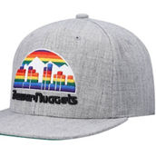 Mitchell & Ness Men's Heathered Gray Denver Nuggets Hardwood Classics Team 2.0 Snapback Hat