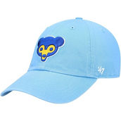 '47 Men's Light Blue Chicago Cubs Logo Cooperstown Collection Clean Up Adjustable Hat