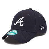 New Era Men's Navy Atlanta Braves League 9FORTY Adjustable Hat
