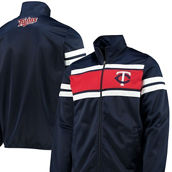 G-III Sports by Carl Banks Men's Navy/Red Minnesota Twins Power Pitcher Full-Zip Track Jacket