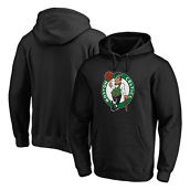 Fanatics Branded Men's Black Boston Celtics Icon Primary Logo Fitted Pullover Hoodie