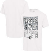 Junk Food Unisex White Las Vegas Raiders Disney Marvel Avengers Line-Up T-Shirt