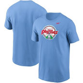 Nike Men's Light Blue Philadelphia Phillies Cooperstown Collection Logo T-Shirt