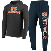 Concepts Sport Men's Navy/Charcoal Auburn Tigers Meter Long Sleeve Hoodie T-Shirt & Jogger Pants Set