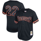 Mitchell & Ness Men's Will Clark Black San Francisco Giants Cooperstown Collection Mesh Batting Practice Button-Up Jersey