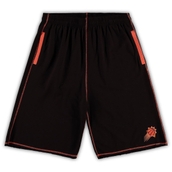 Profile Men's Black/Orange Phoenix Suns Big & Tall Contrast Stitch Knit Shorts