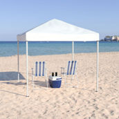 Flash Furniture 8'x8' Outdoor Pop Up Event Slanted Leg Canopy Tent with Carry Bag