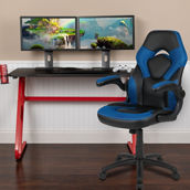 Flash Furniture Gaming Desk and Racing Chair Set with Cup Holder and Headphone Hook