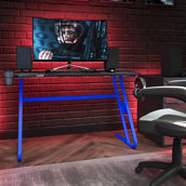 Flash Furniture Gaming Ergonomic Desk with Cup Holder and Headphone Hook