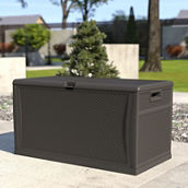 Flash Furniture 120 Gallon Plastic Deck Box Outdoor Storage