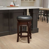 Flash Furniture Backless Wood Counter Height Stool w/ Leather Seat
