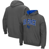 Colosseum Men's Charcoal Air Force Falcons Arch & Logo 3.0 Pullover Hoodie