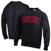 Champion Men's Black Ohio State Buckeyes Arch Reverse Weave Pullover Sweatshirt
