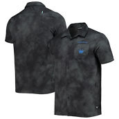The Wild Collective Men's Black Charlotte FC Abstract Cloud Button-Up Shirt