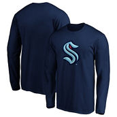 Fanatics Branded Men's Navy Seattle Kraken Primary Logo Big & Tall Long Sleeve T-Shirt