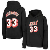 Mitchell & Ness Youth Alonzo Mourning Black Miami Heat Hardwood Classics Name & Number Pullover Hoodie