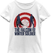 Mad Engine Girls The Falcon and the Winter Soldier Shield Sun T-Shirt