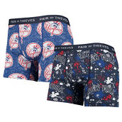 Pair of Thieves Men's Pair of Thieves Navy/Blue New York Yankees Super Fit 2-Pack Boxer Briefs Set