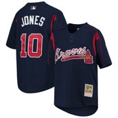 Mitchell & Ness Youth Chipper Jones Navy Atlanta Braves Cooperstown Collection Mesh Batting Practice Jersey
