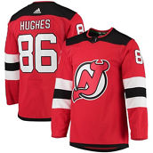 adidas Men's Jack Hughes Red New Jersey Devils Home Primegreen Authentic Pro Player Jersey