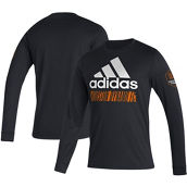 adidas Men's Black Houston Dynamo FC Vintage Performance Long Sleeve T-Shirt