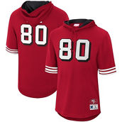 Mitchell & Ness Men's Jerry Rice Scarlet San Francisco 49ers Retired Player Mesh Name & Number Hoodie T-Shirt
