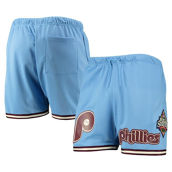 Pro Standard Men's Light Blue Philadelphia Phillies 2008 World Series Logo Mesh Shorts