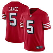 Nike Men's Trey Lance Scarlet San Francisco 49ers Alternate Vapor Limited Jersey