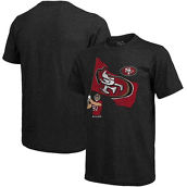 Majestic Threads Men's Nick Bosa Black San Francisco 49ers Tri-Blend Player Graphic T-Shirt