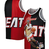 Mitchell & Ness Men's Dwyane Wade Black/Red Miami Heat Sublimated Player Tank Top
