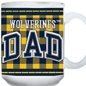 The Memory Company Michigan Wolverines 15oz. Buffalo Plaid Father's Day Mug
