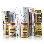 Bath Salts Gift Set with Natural Hers and Essentail Oils 13 Piece