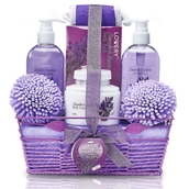 Lovery Home Spa Gift Baskets - Lavender & Jasmine Home Spa - 8pc Set
