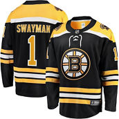 Fanatics Branded Men's Jeremy Swayman Black Boston Bruins 2017/18 Home Breakaway Replica Jersey