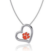 Dayna Designs Clemson Tigers Heart Necklace