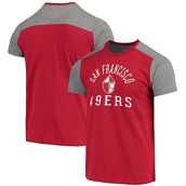 Majestic Threads Men's Threads Scarlet/Heathered Gray San Francisco 49ers Gridiron Classics Field Goal Slub T-Shirt