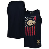 Mitchell & Ness Men's Navy Cincinnati Reds Cooperstown Collection Stars and Stripes Tank Top