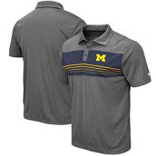 Colosseum Men's Heathered Charcoal Michigan Wolverines Smithers Polo