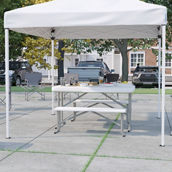 Flash Furniture Pop Up Canopy Tent and Folding Bench Set