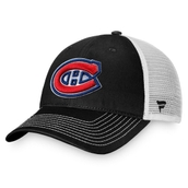 Men's Fanatics Branded Black/White Montreal Canadiens Core Primary Trucker Snapback Hat